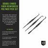 Breakthrough Clean Technologies Double-Ended Fiber Reinforced Polymer Picks, 3-Pack w/ Vinyl Pouch, Black BT-FRPP-3PK